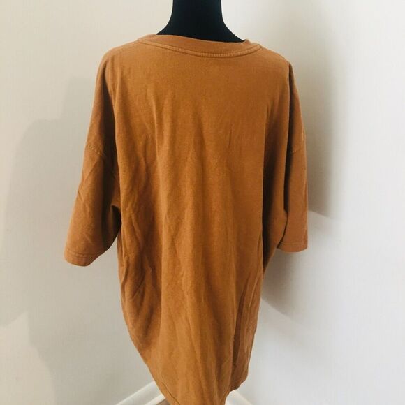 CARHARTT Mustard Yellow Short Sleeve Front Pocket Henley Tshirt Men's XXL or 2XL - Picture 4 of 8